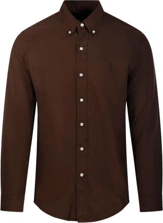 Ralph Lauren Collection Button-up overhemd met lange mouwen - Bruin