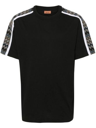 Missoni T-shirt con inserti a zigzag - Nero