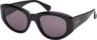 Max Mara Mm 0198 Zonnebril - Dames - Zonnebrillen - Zwart - 52 MM - Accessoires