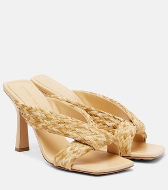Bottega Veneta Mules Riva de rafia trenzada
