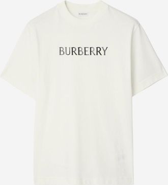 Burberry White Crewneck Logo T-Shirt
