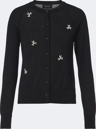 Simone Rocha Embellished wool and silk cardigan