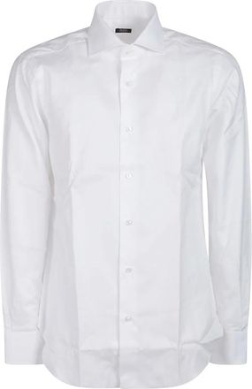 Barba Overhemden, Heren, Wit, L, Stijlvolle lange mouw overhemd