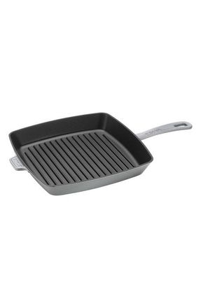 Staub 12-Inch Enameled Cast Iron Square Grill Pan in Graphite at Nordstrom