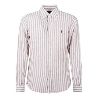 Ralph Lauren Sportshirt - Heren - Overhemden - Bruin - Maat: XL Linnen