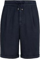 Brunello Cucinelli Gabardine Bermuda shorts in Navy Blue at Nordstrom, Size 64 It