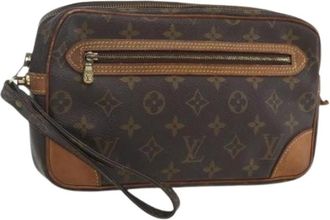 Louis Vuitton Pre-owned Clutches, female, Brown, Size: ONE SIZE Pre-owned Canvas Clutch