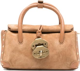 Zanellato Dotta Baby Leren Handtas - Dames - Handtassen - Bruin - ONE Size - Leer - Tassen