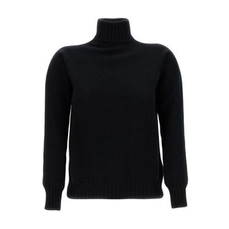 Drumohr L5W114Tl 690 Turtleneck - Dames - Coltruien - Zwart - XS - Wol - Truien & Vesten
