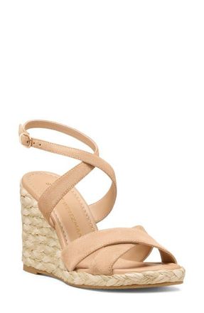 Stuart Weitzman Alyssa Ankle Strap Wedge Sandal in New Camel at Nordstrom, Size 5.5