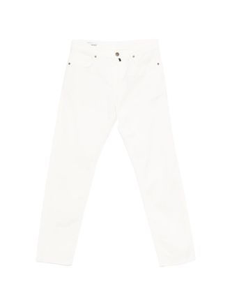 Incotex White Straight-Leg Casual Cotton Pants
