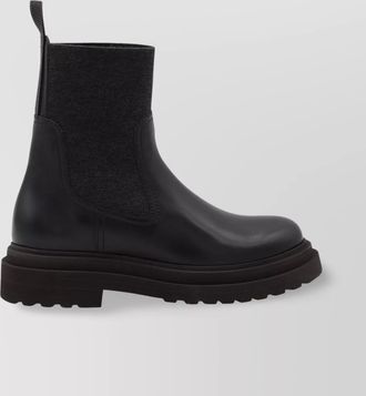 Brunello Cucinelli leather chelsea ankle boots