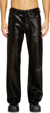 Diesel Relaxed Regular Waist 2080 D-Reel Joggjeans, Black/Dark grey, Zip fly