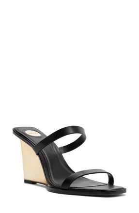 Arezzo Alex Wedge Slide Sandal in Black at Nordstrom, Size 5.5