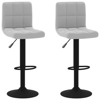 vidaXL Taburetes De Cocina 2 Unidades Terciopelo Gris Claro Vidaxl