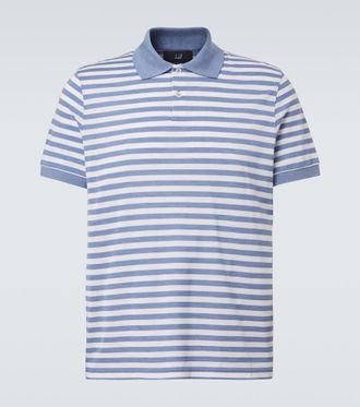 Dunhill Polo en mezcla de seda y algod&oacute;n a rayas