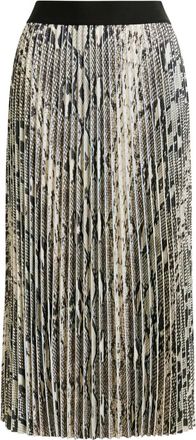 Essentiel Gonna midi plissettata con stampa - Toni neutri