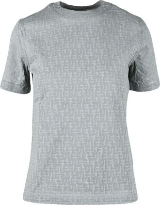 Diesel T-Shirts, female, Gray, Size: XL Cotton T-shirt
