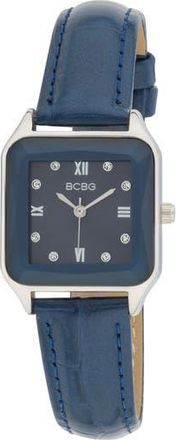 BCBGeneration Prism Faux Leather Strap Watch, 27mm in Blue at Nordstrom Rack