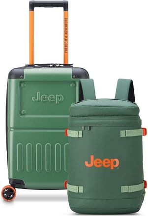 Jeep 19 Carry On Hardside Expandable Spinner [JH002B] & Cylindrical Backpack [JS013C] 2 Piece Set in Green at Nordstrom