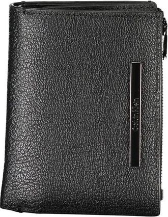 Calvin Klein Strakke leren portemonnee met muntvak - Heren - Portefeuilles - Zwart - ONE Size - Leer - Accessoires
