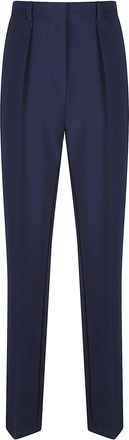 Elisabetta Franchi Straight Leg Pleated Polyester-Blend Pants