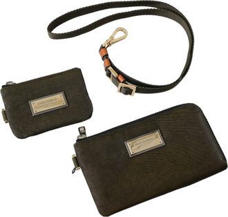 Dolce & Gabbana Donkergroene Nylon Logo Multifunctionele Kit 2 Stuks Set Tassen