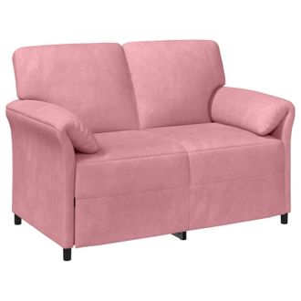 vidaXL Sof&aacute; De 2 Plazas Rosa 138 X 83 X 95 Cm Terciopelo Vidaxl