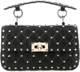 Valentino Garavani Small Nappa Rockstud Spike Bag - Dames - Handtassen - Zwart - ONE Size - Leer - Tassen