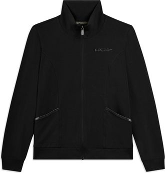 Freddy Felpa con Zip e Collo Alto in Jersey Elasticizzato