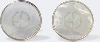 Giorgio Armani Silver and mother-of-pearl cufflinks