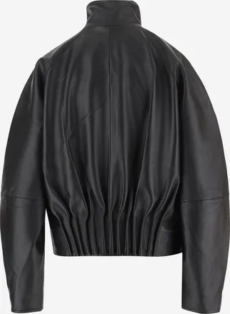 By Malene Birger Womens Leather Jacket Suzanne Black