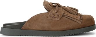 Steve Madden Womens Suede Maurea Mid Brown Mules - Size UK 8