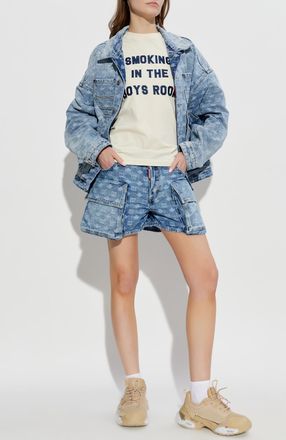 Dsquared2 T-shirt With A Patch, Womens, Cream