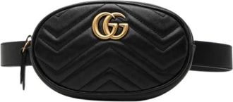 Gucci Pre-owned Belt Bags, female, Black, Size: ONE SIZE Pre-owned Leather Belt Bag