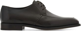 Ferragamo Polished Leather Flat Shoes with Pointed Toe