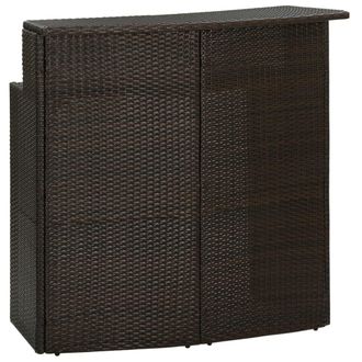 vidaXL Mesa Alta De Jard&iacute;n Rat&aacute;n Sint&eacute;tico Marr&oacute;n 120x55x110 Cm Vidaxl
