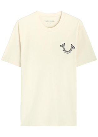 True Religion Skeleton Logo-embroidered Cotton T-shirt - White - M