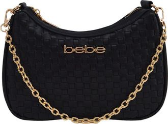 Bebe Yara Woven Crossbody Bag with Zip Pouch in Black at Nordstrom Rack