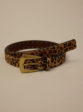 Lucky Brand Leopard Haircalf Belt