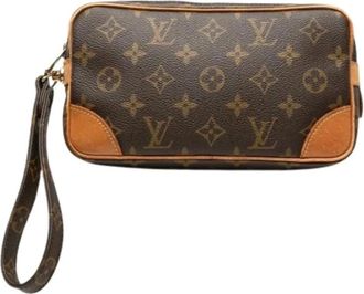 Louis Vuitton Pre-owned Clutches, female, Brown, Size: ONE SIZE Pre-owned Marly Dragonne PM