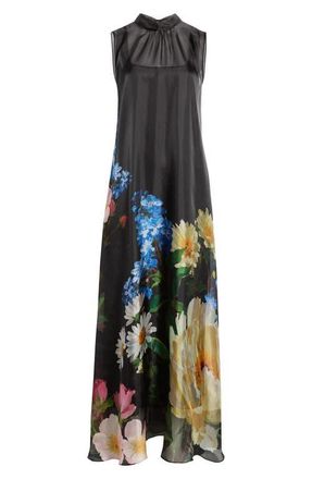 Elie Tahari The Christina Moon Flower A-Line Dress in Moon Flower Print at Nordstrom, Size X-Small