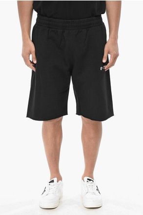 Off-white PERMANENT Brushed Cotton Shorts With Raw Hem size Xl