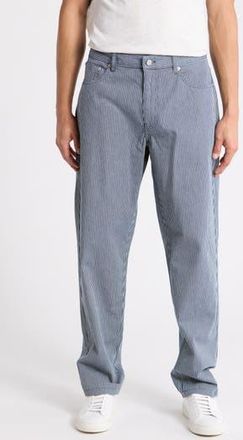 Les Deux Ryder Stripe Cotton Jeans in Navy/Ivory at Nordstrom Rack, Size 30 X 32