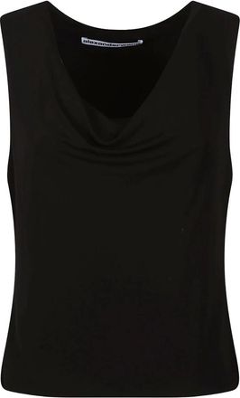 Alexander Wang Tanktop met col en ritsdetail - Dames - Tops zonder mouwen - Zwart - M - Tops