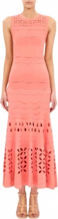 Ulla Johnson Lakshmi Eyelet Knit Dress In Coral Peony