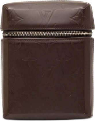 Louis Vuitton Monogram Glace Brown Leather Pouch (Pre-Owned)