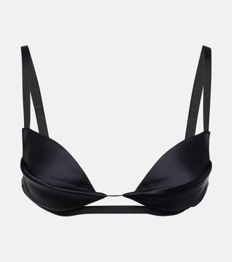 Nensi Dojaka Top bralette Double Petal in raso