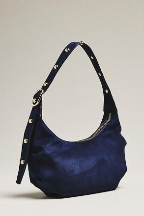 Mali + Lili Vegan-Suede Crescent Bag