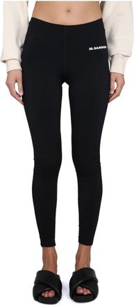 Jil Sander Logo Leggings - Dames - Leggings - Zwart - M - Broeken